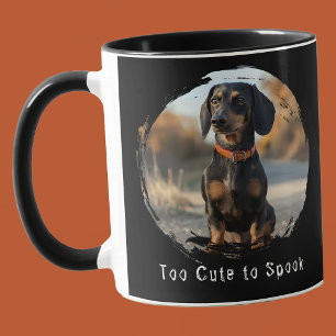 Mug Trop mignon pour effrayer - Photo de chien personn