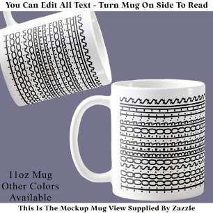 Mug Trop sobre pour ça. Message caché moderne et drôle