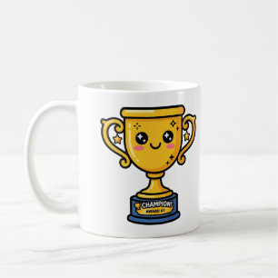 Mug Trophée de champion numéro un Kawaii pour la fête
