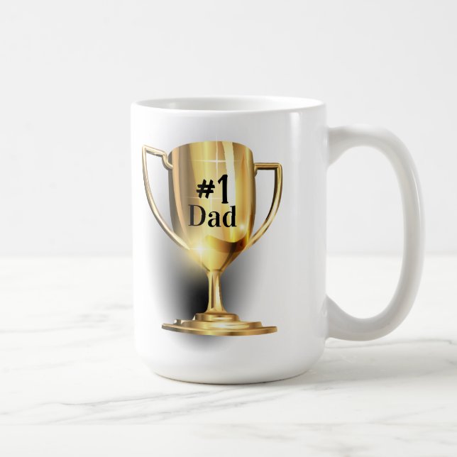 Mug Trophée d'or #1 Papa Maman Fils  (Droite)