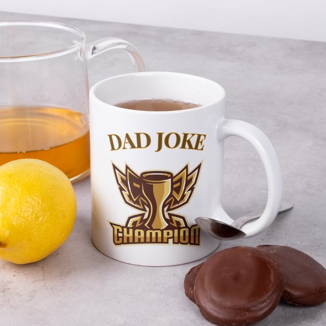 Mug Trophée du champion de plaisanterie papa amusant (Créateur téléchargé)