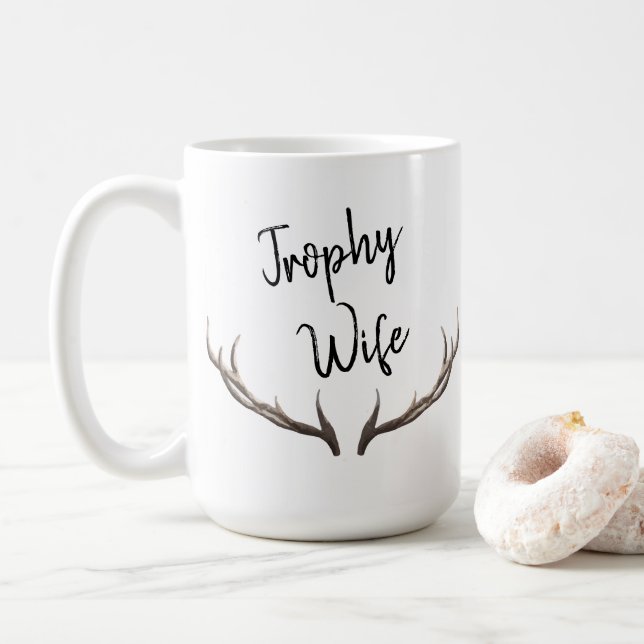 Mug Trophée Femme Horns fun (Avec donut)