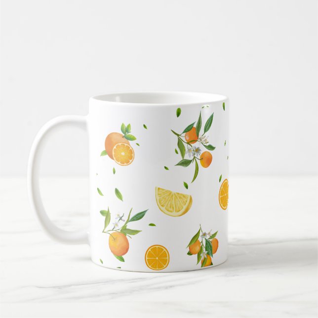 Mug Tropical Citrus SUMMER Orange lemon Slice (Gauche)