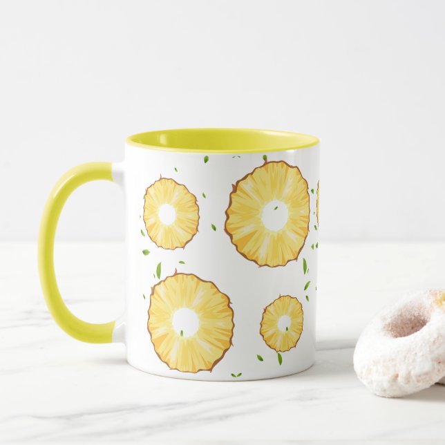 Mug TROPICAL ÉTÉ Aiguille FRUITS motif de tranche (Avec donut)