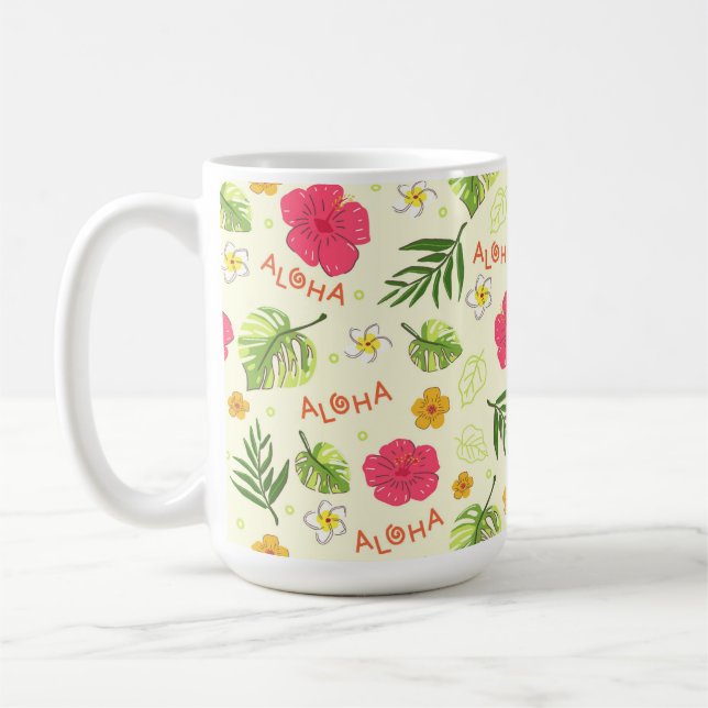 Mug Tropical Fleur d'Hibiscus Hawaïen (Gauche)