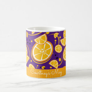 Mug Tropical Orange Slices Wedges Citrus Fruit d'été