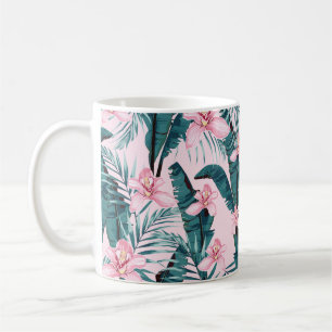 Mug Tropique peinture d'été sans couture motif avec pa