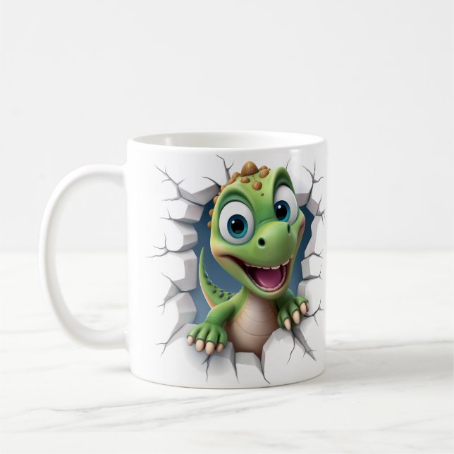 Mug Trou de bébé dinosaure dans (Gauche)