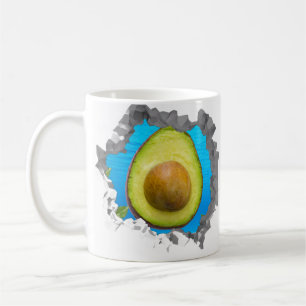 Mug Trou De Fruit Avocado Dans Un Foodie Vegan Mur