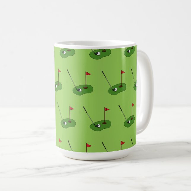 Mug Trou de golf avec Motif Drapeau (Devant droit)