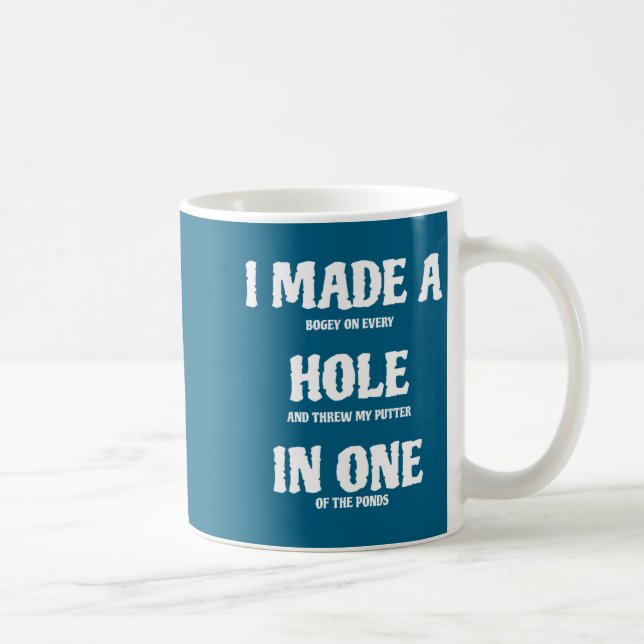 Mug Trou en un de golf drôle de golf  (Droite)