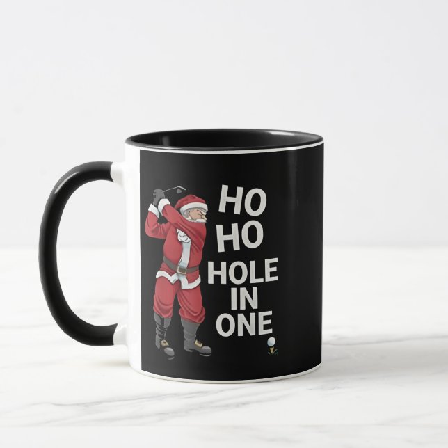 Mug Trou en un drôle de golf Noël Christmas  (Gauche)