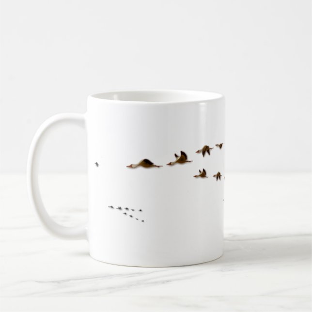 Mug Troupeau de la nature | des oies émigrant (Gauche)