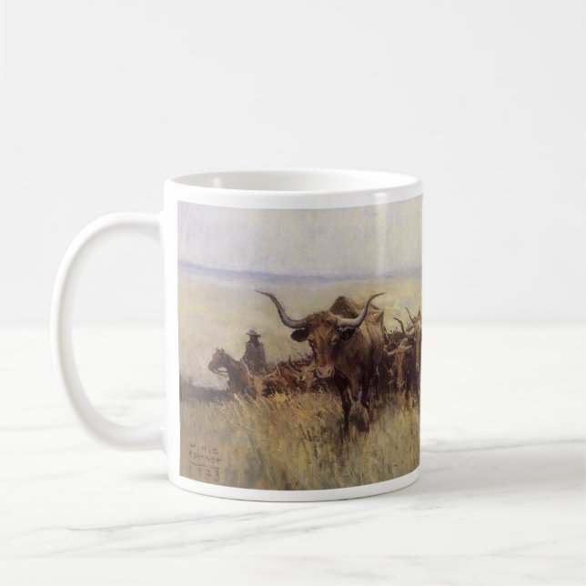 Mug Troupeau de sentiers au Wyoming par WHD Koerner (Gauche)