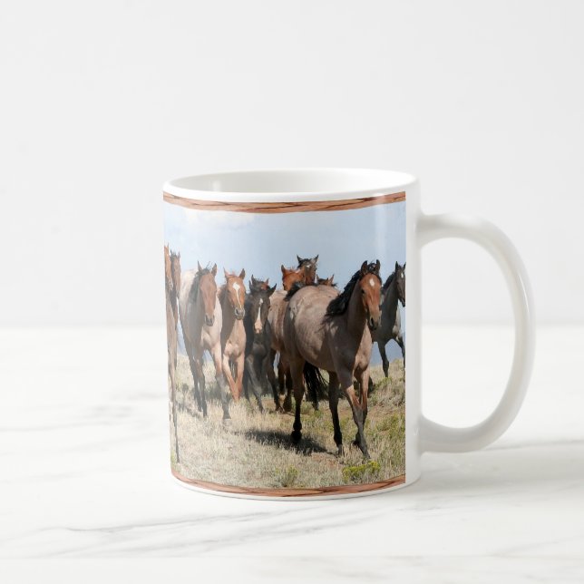 Mug Troupeau frontal de chevaux (Droite)