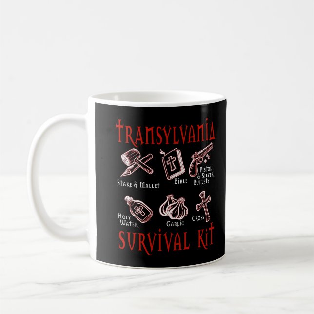 Mug Trousse de survie Funny Vampire Transylvanie (Gauche)