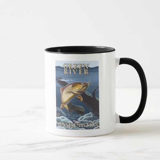 Mug Trout Fishing Cross-Section - Green River, WA (Droite)
