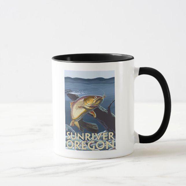 Mug Trout Fishing Cross-Section - Sun River, (Droite)