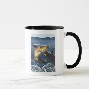 Mug Trout Fishing Cross-Section - Washington
