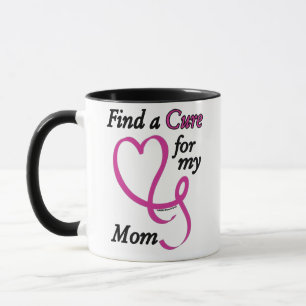 Mug Trouver un remède/coeur/maman...Cancer du sein