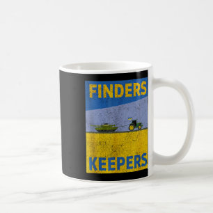 Mug Trouvez les drôles, gardez le drapeau ukrainien de