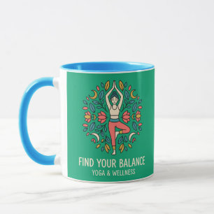 Mug Trouvez Votre Équilibre Yoga & Wellness Arbre Pose