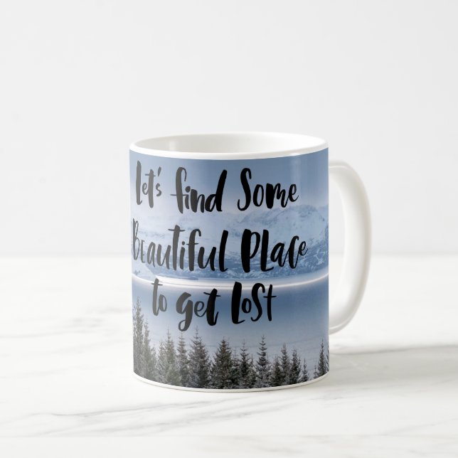 Mug Trouvons un bel endroit (Devant droit)