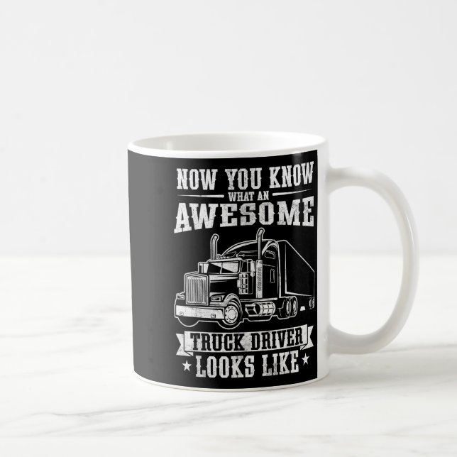 Mug Truck Driver Art For Men Women Truck Driver Trucki (Droite)