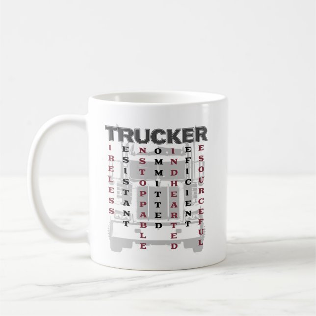 Mug Trucker Acrostique résistant infatigable (Gauche)