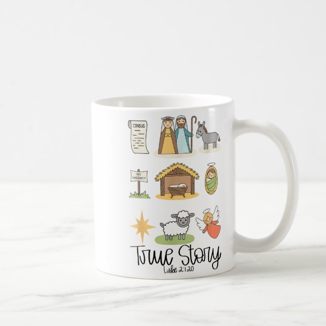 Mug True Story Jesus Nativity Christian Christmas  (Droite)
