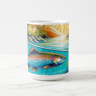 Mug Truit dans un ruisseau sous-marin luxuriant Faune