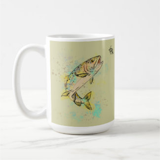 Mug Truite arc-en-ciel personnalisée 15oz. Musique en 