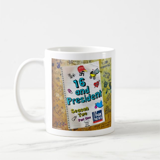 MUG TRUMP "16 ET PRÉSIDENT" CAFE (Gauche)