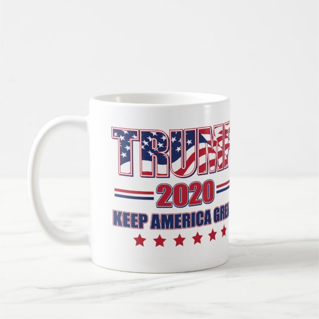 Mug Trump 2020 Garder l'Amérique grande (Gauche)
