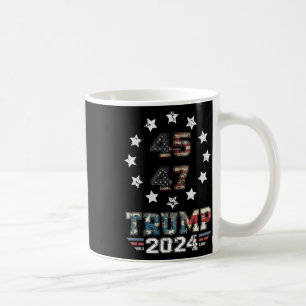 Mug Trump 2024 Drapeau américain 2 côté