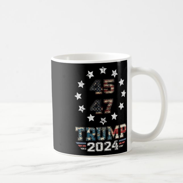 Mug Trump 2024 Drapeau américain 2 côté (Droite)