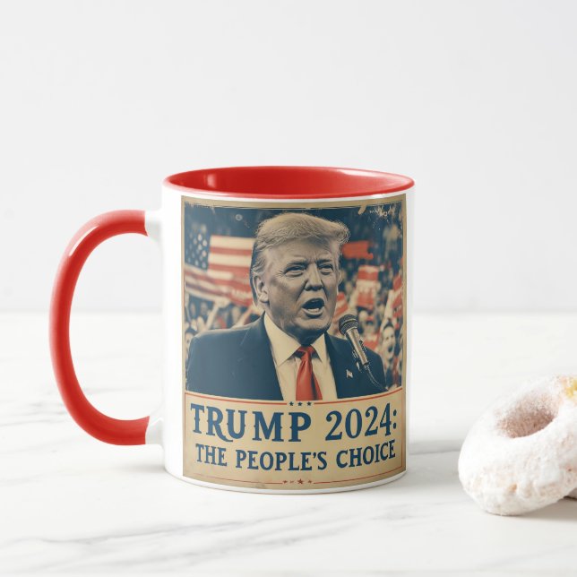Mug Trump 2024 Le choix du peuple (Avec donut)