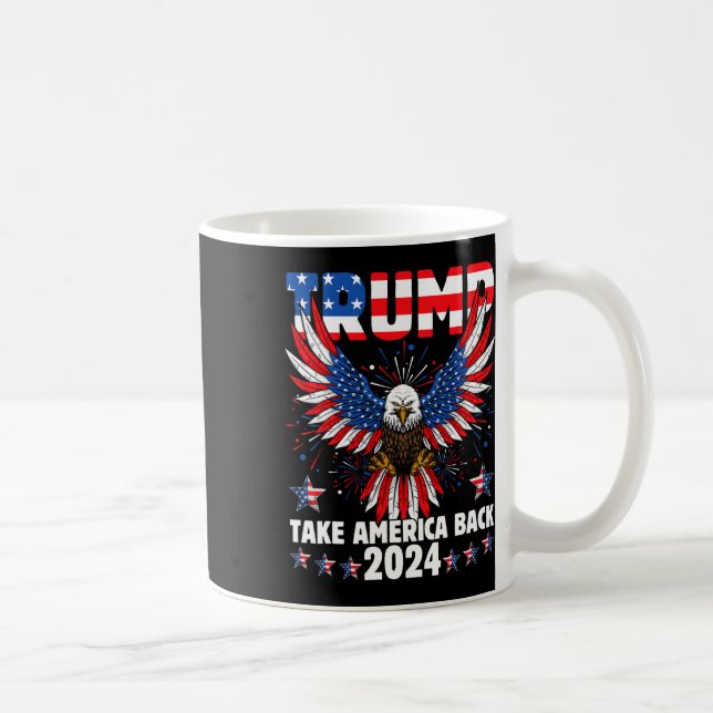 Mug Trump 2024 Reprendre l'Amérique Drapeau américain  (Droite)