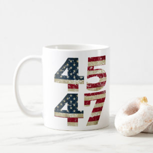 Mug Trump 2024 Vintage 45 47 Drapeau Américain Femmes 