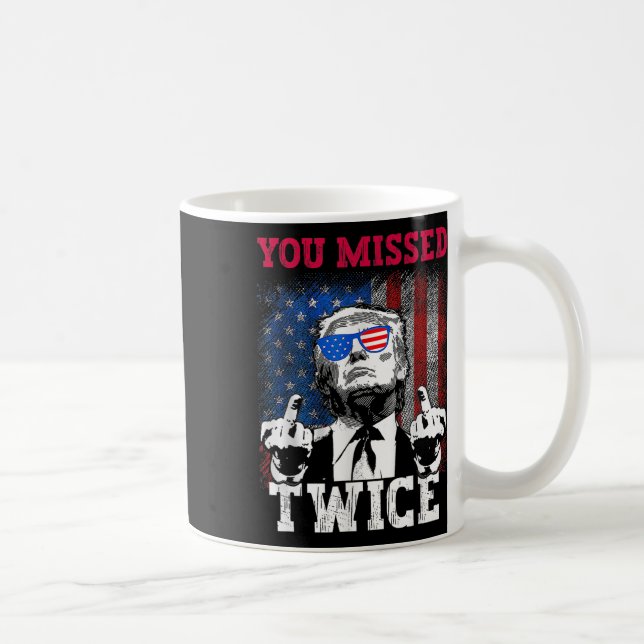Mug Trump 2025 Drapeau États-Unis Vous avez manqué deu (Droite)