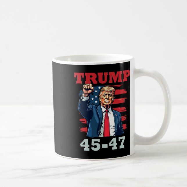 Mug Trump 45-47 Conception Présidentielle Audacieuse P (Droite)