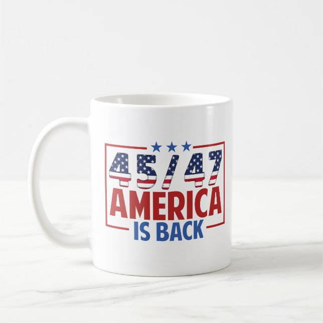 Mug Trump 45-47 L'Amérique est de retour (Gauche)