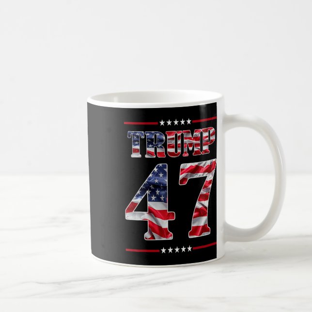 Mug Trump 45-47 Mega Us Drapeau 2024 Élection Présiden (Droite)
