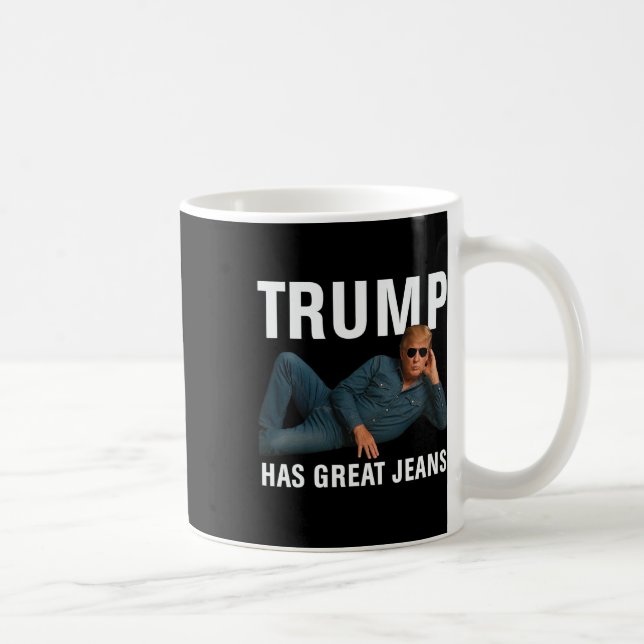 Mug Trump a de grands jeans drôle graphique tee rétro  (Droite)