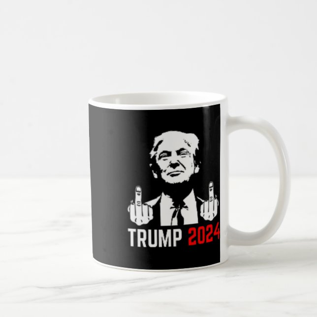 Mug Trump arrête ce Doigts 2024 Amérique Flagfun (Droite)