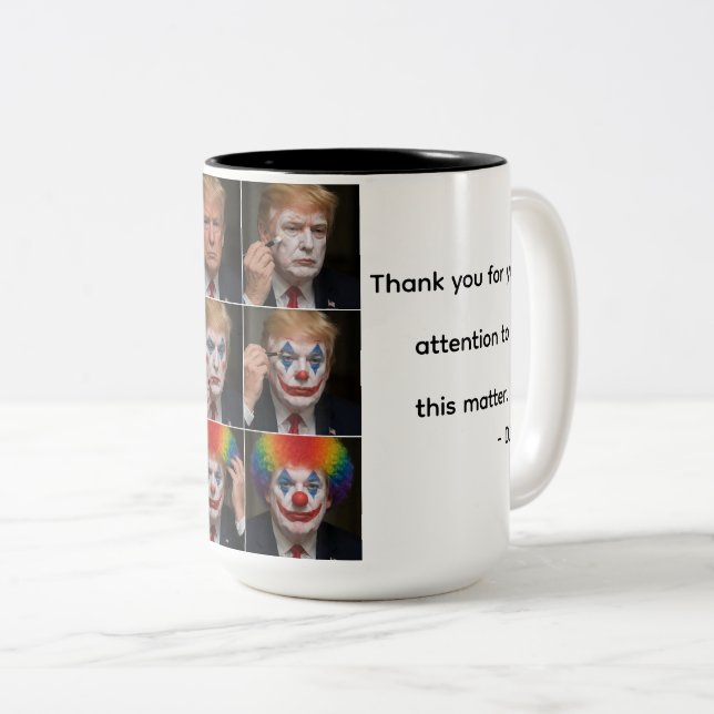 Mug Trump Clown Drôle (Devant droit)