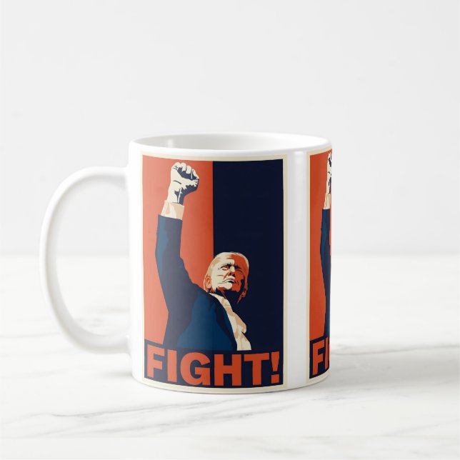 Mug Trump combat la bataille de la monnaie d'échange : (Gauche)