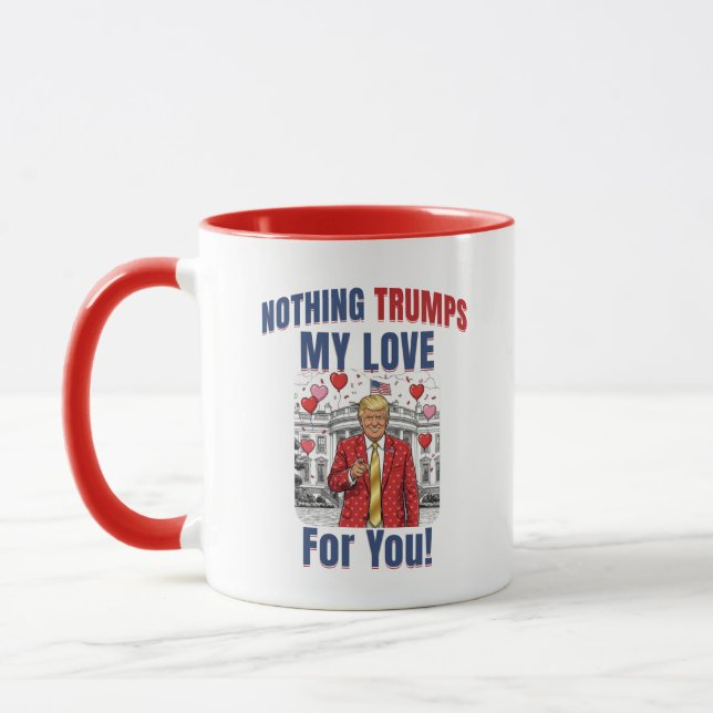 Mug Trump drôle | Cadeau de la Saint-Valentin Trum (Gauche)