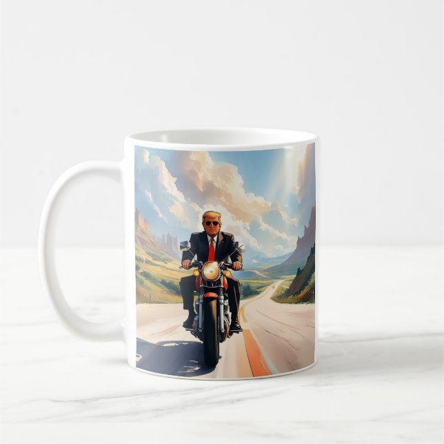 Mug Trump équitation Motorcycle Belle rue sud-ouest Ét (Gauche)