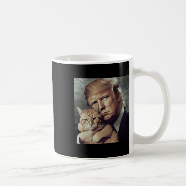 Mug Trump et chat - Mème drôle de chat Trump  (Droite)